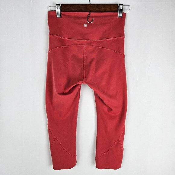 Lululemon Align High Rise Crop 17" Peach Cropped High-Waisted Leggings Size 6 - Picture 2 of 8